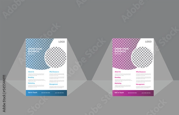 Obraz Modern Business flyer template, Vector file, A4 Size