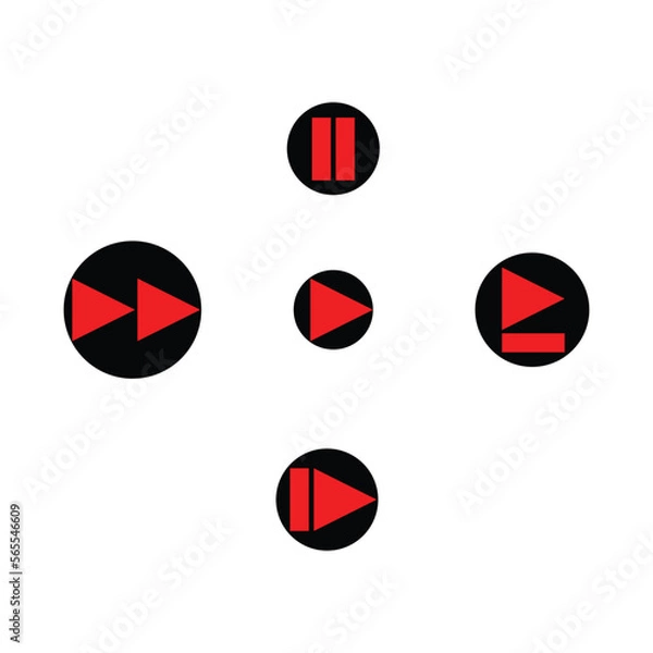 Obraz vector play push button design web