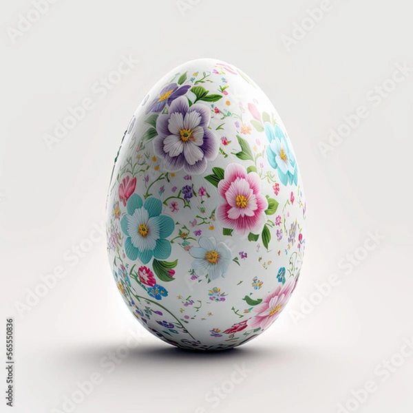Obraz Colorful easter egg created with generative AI