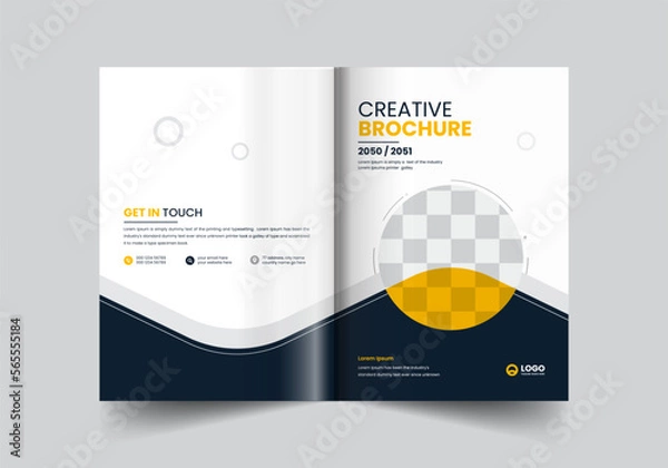 Fototapeta corporate company profile brochure annual report booklet proposal cover page layout concept design