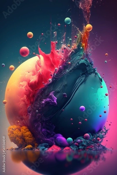 Fototapeta Abstract colourful I pad, tab, notebook ,mobile wallpaper and abstract colourful high-quality 4k background.