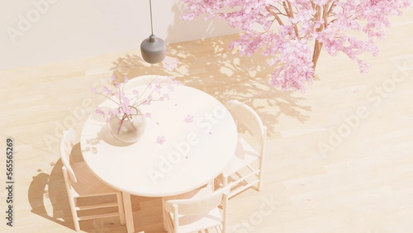 Obraz 桜のある部屋　春のイメージ