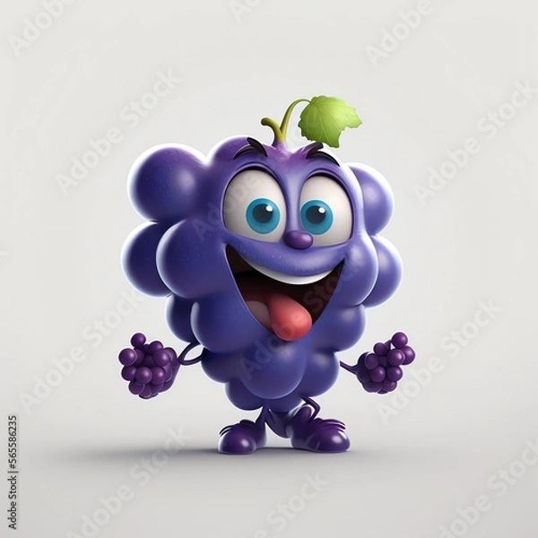 Obraz cute grape character