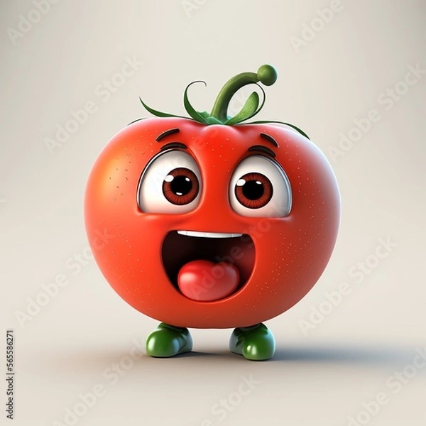 Obraz Cute tomato character 