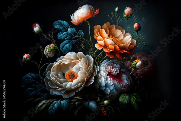 Obraz Fine art still life of flowers