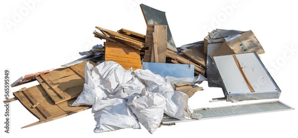 Obraz Isolated PNG cutout of trash on a transparent background, ideal for photobashing, matte-painting, concept art
