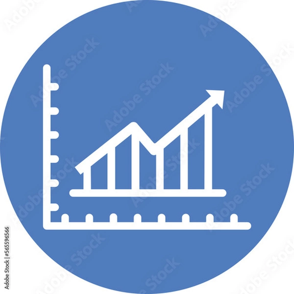 Fototapeta Bar graph, business growth Vector Icon which can easily modify or edit

