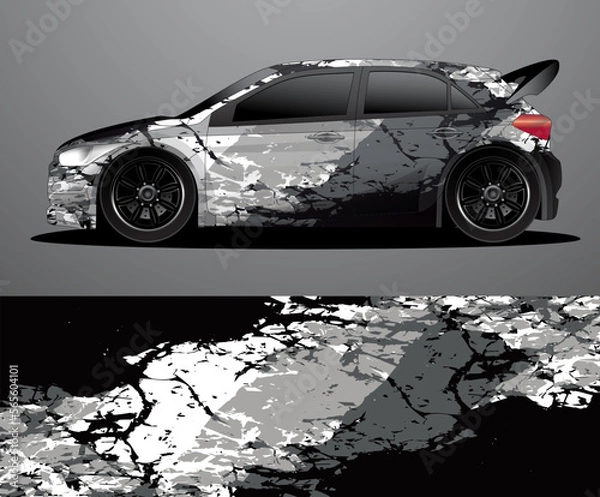 Obraz car wrap vector designs with abstract grunge background for vehicle branding