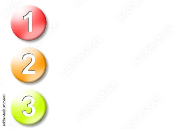 Obraz Schritt 1 bis 3, Symbol