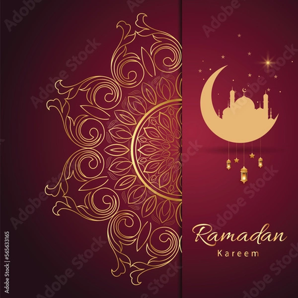 Obraz Ramadan kareem background design concept with illustration
