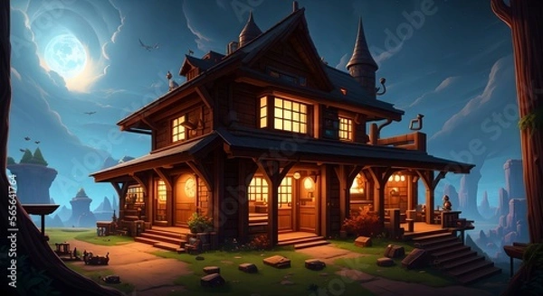 Obraz Magic Ancient Building [AI Generated]