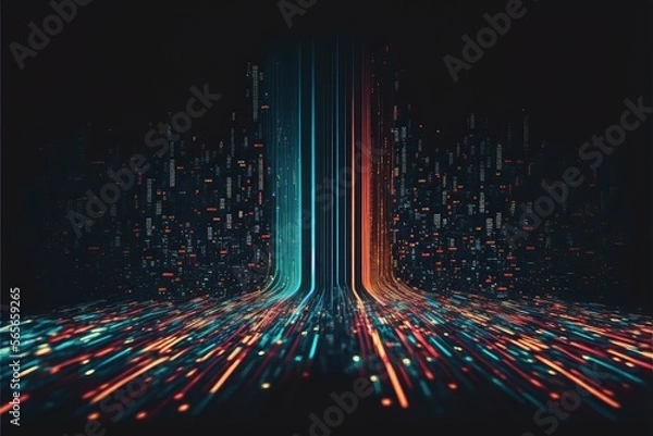 Obraz Abstract Data Flow Background