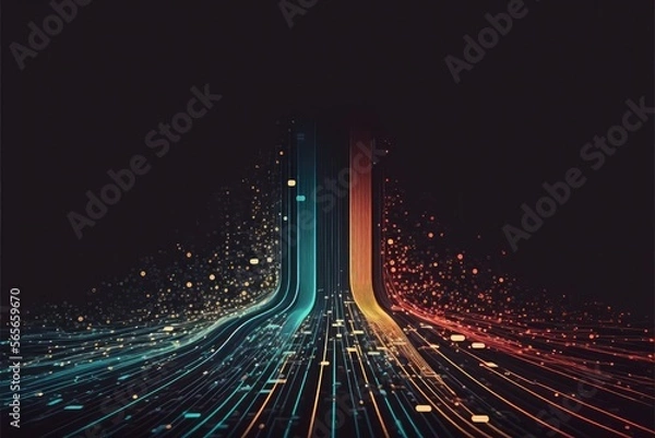 Obraz Abstract Data Flow Background