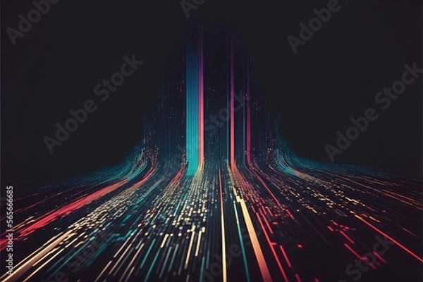 Obraz Digital Data Stream Abstract Background