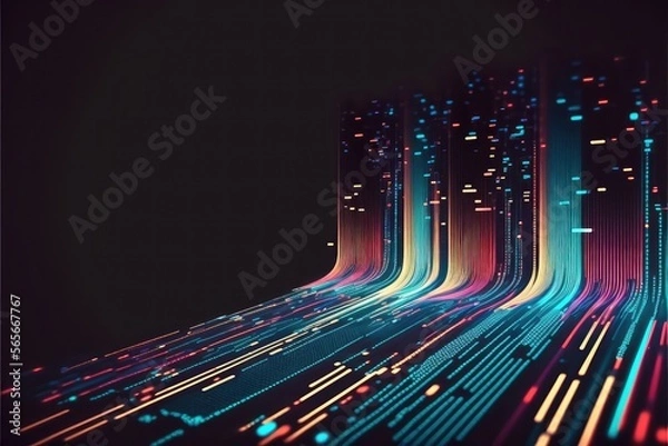 Obraz Digital Data Stream Abstract Background