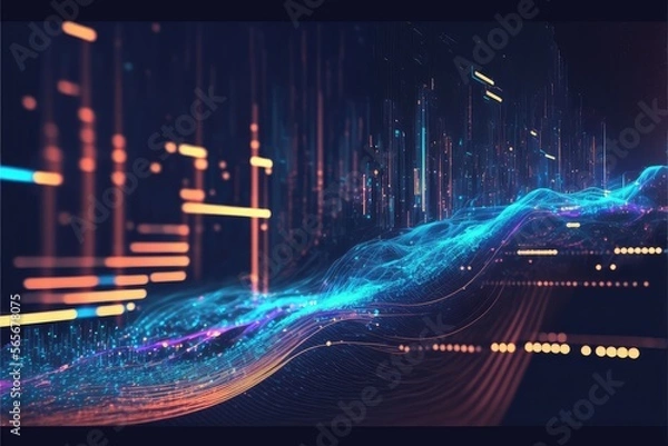 Obraz Data flow Abstract background