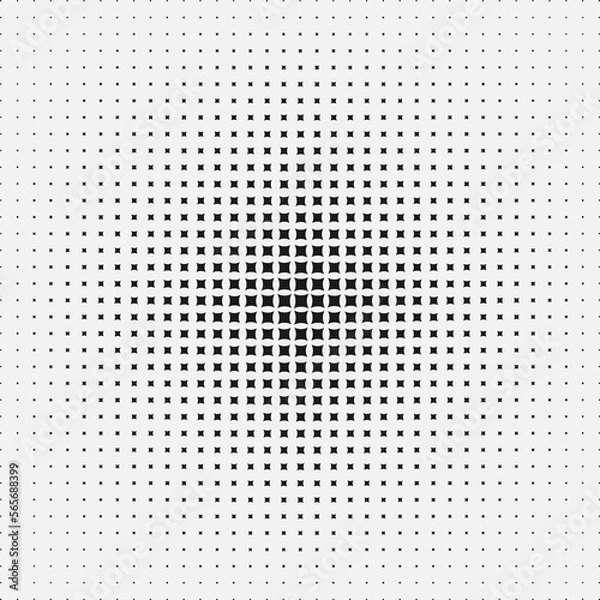 Obraz Background with a dotted halftone pattern. Abstract design elements. Halftone monochrome pattern with squares. Vector illustration.