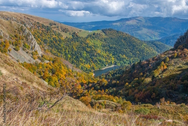 Obraz Le lac du Schiessrothried dans le Massif des Vosges - Vallée de Munster et de la Wormsa