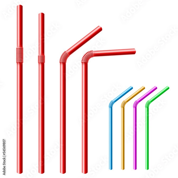 Fototapeta Drinking straw set