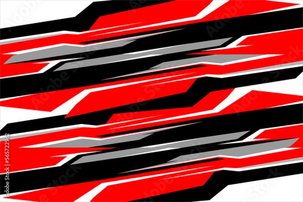 Fototapeta design vector racing background with a unique pattern and a combination of bright colors such as red, black and gray