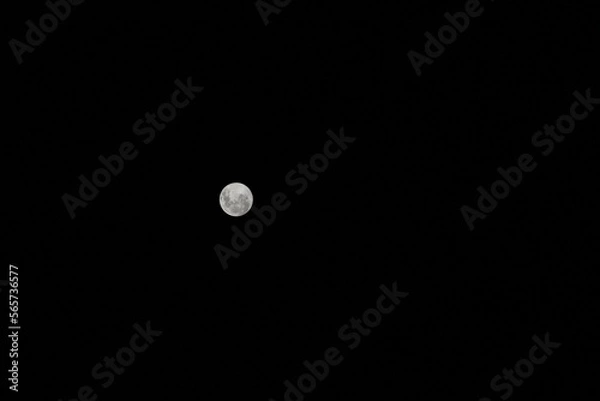 Obraz full moon in the night black sky