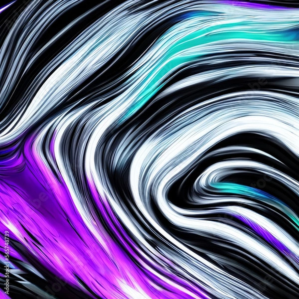Obraz Abstract Waves Background "Generative AI"