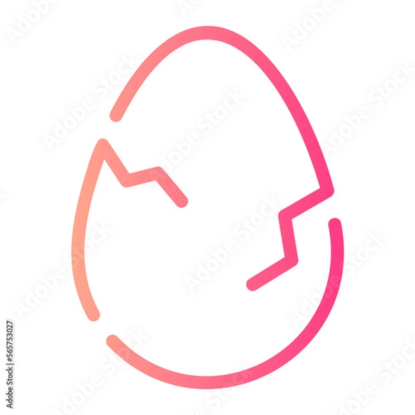 Obraz cracked eggs gradient icon