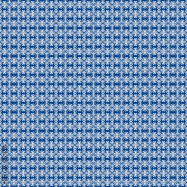 Fototapeta Abstract blue and white seamless pattern