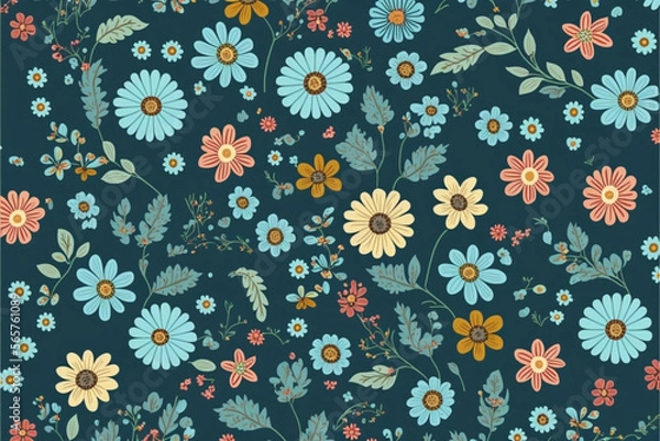 Fototapeta ditsy floral pattern made by generative ai