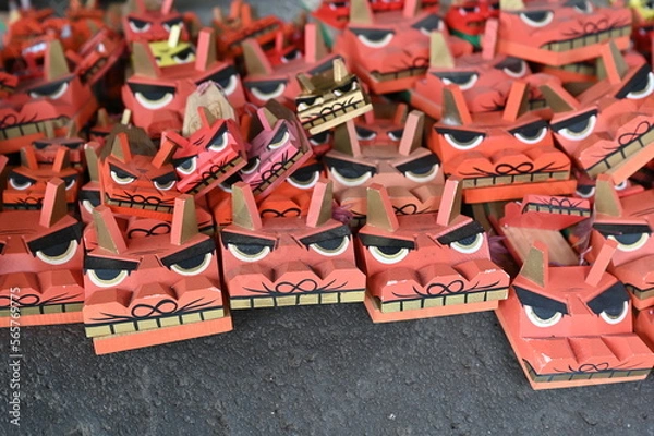 Obraz 日本の古都　鎌倉の鎌倉宮の板獅子守の風景