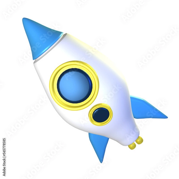 Fototapeta rocket 3d illustration