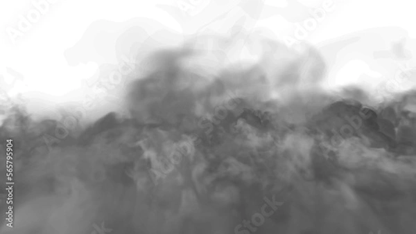Obraz Realistic smoke clouds fog perfect for compositing into your shots. transparent, 4k, png alpha.