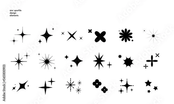 Fototapeta キラキラ/光/輝きのアイコン・装飾・イラストベクターセット

