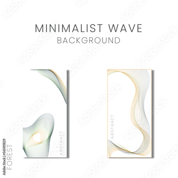 Obraz Green Wavy line Creative concept