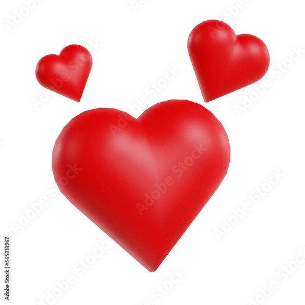 Obraz 3d love valentine icon