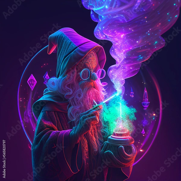 Fototapeta wizard at work generative ai