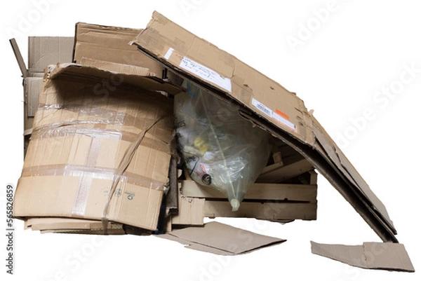 Obraz Isolated PNG cutout of trash on a transparent background, ideal for photobashing, matte-painting, concept art

