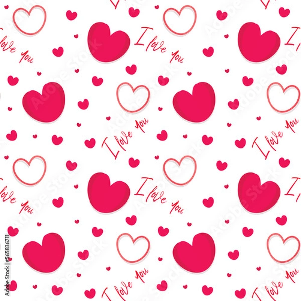 Obraz Valentines Day Seamless Pattern