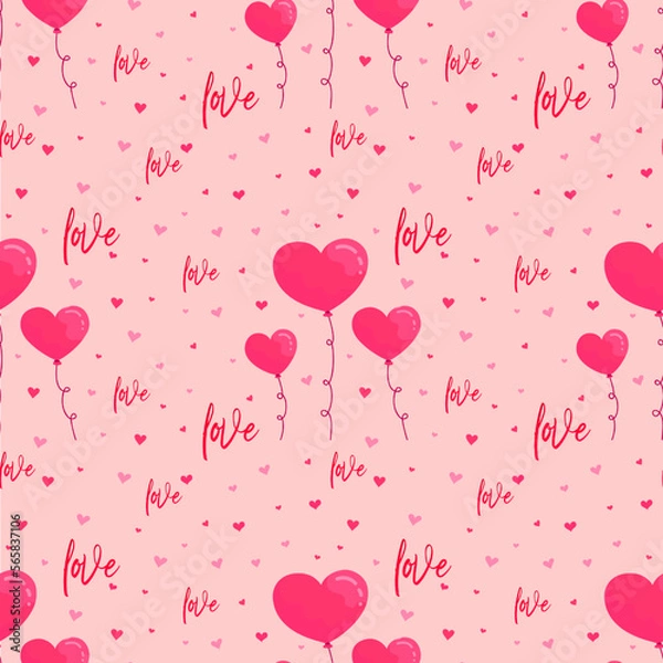 Obraz Love seamless pattern for valentine