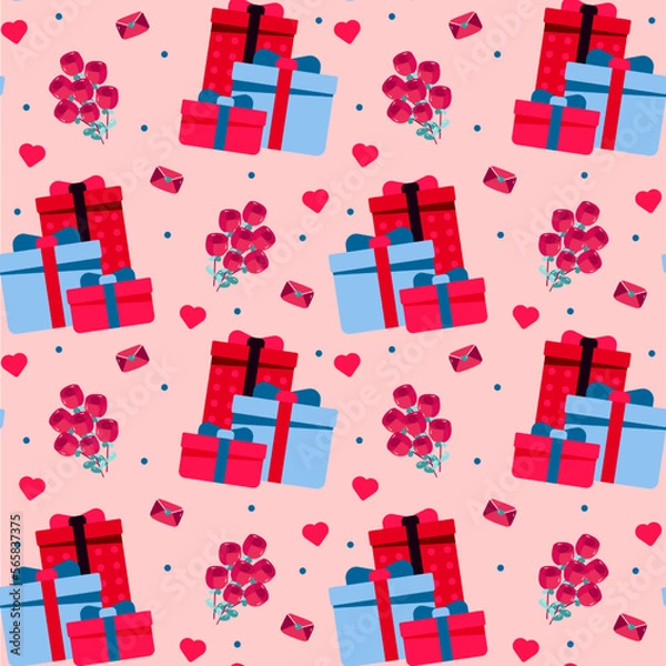 Obraz Valentine gifts seamless pattern