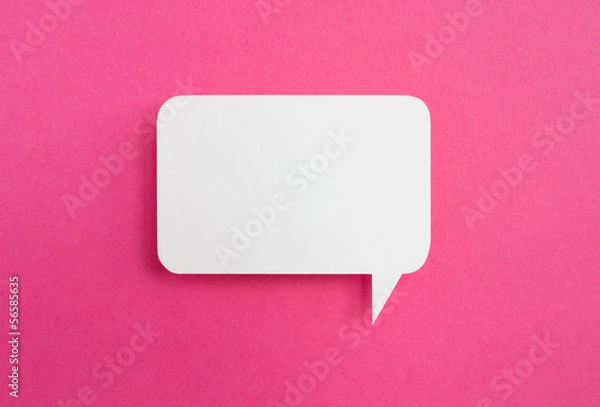 Obraz papierowa bańka mowy