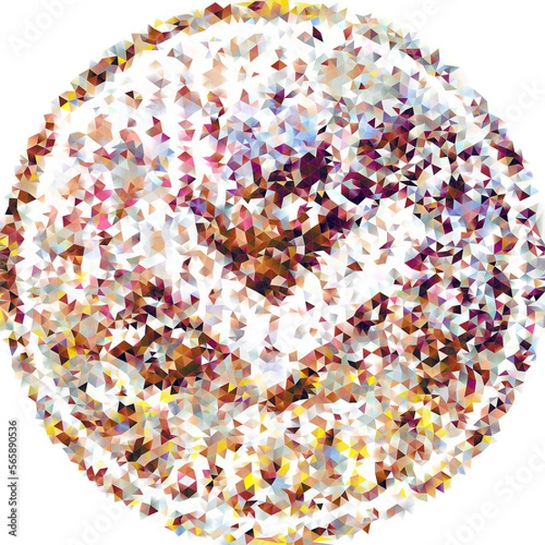 Fototapeta Triangular multicolored symbol "Okey". Isolated on white background