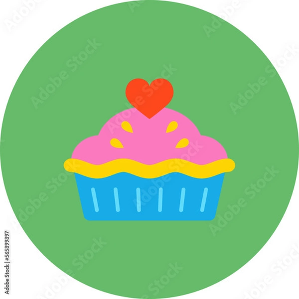 Fototapeta Pie Multicolor Circle Flat Icon