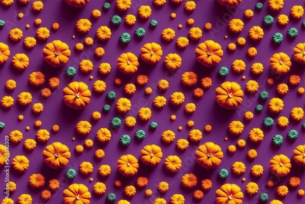 Fototapeta pumpkin seamless pattern texture
