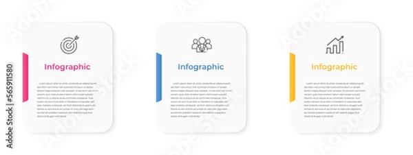 Obraz Modern timeline infographic 3 options.