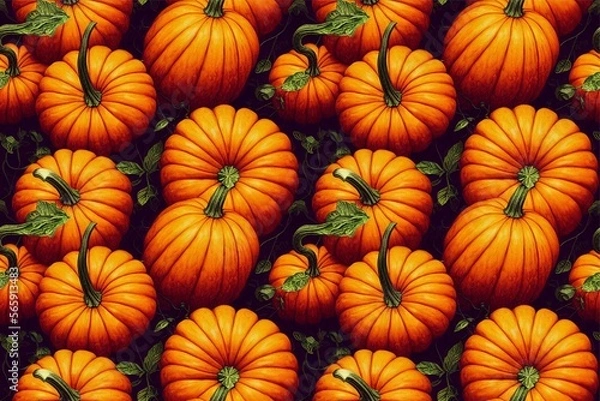 Fototapeta pumpkin seamless pattern texture
