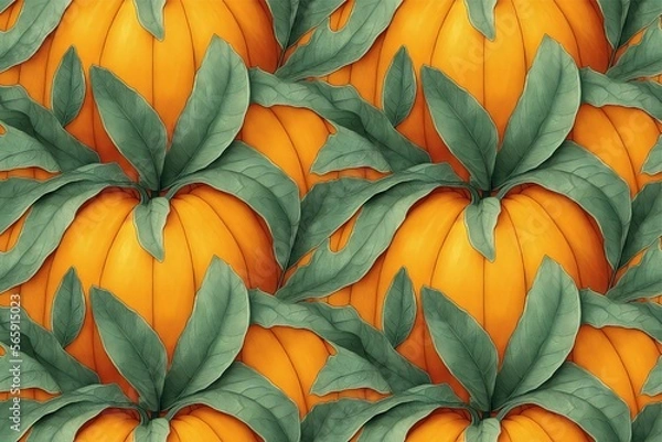 Fototapeta pumpkin seamless pattern texture
