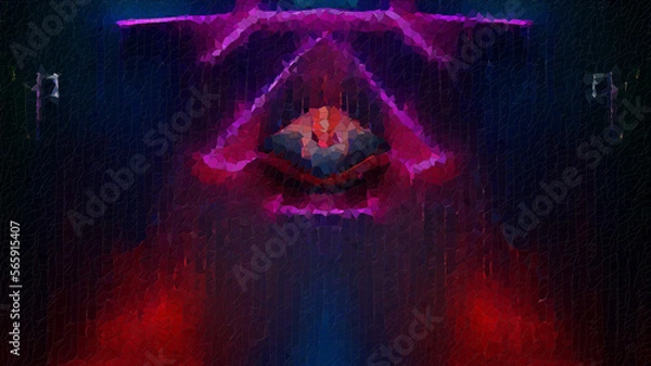 Obraz Abstract background in red, blue and black tones. Computer generated graphics.