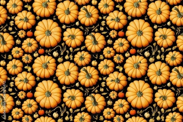 Fototapeta pumpkin seamless pattern texture
