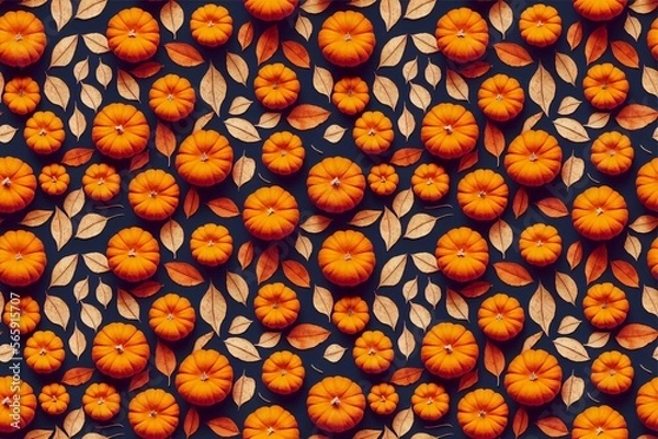 Fototapeta pumpkin seamless pattern texture
